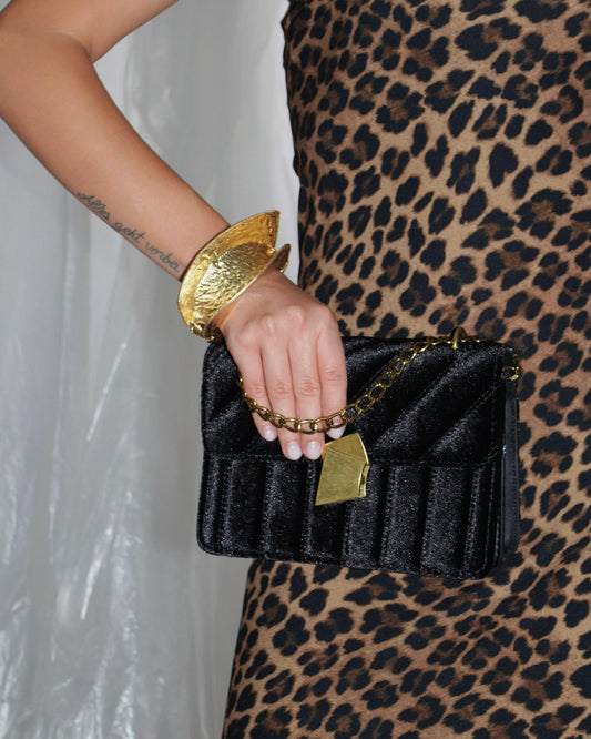 Black velvet bag