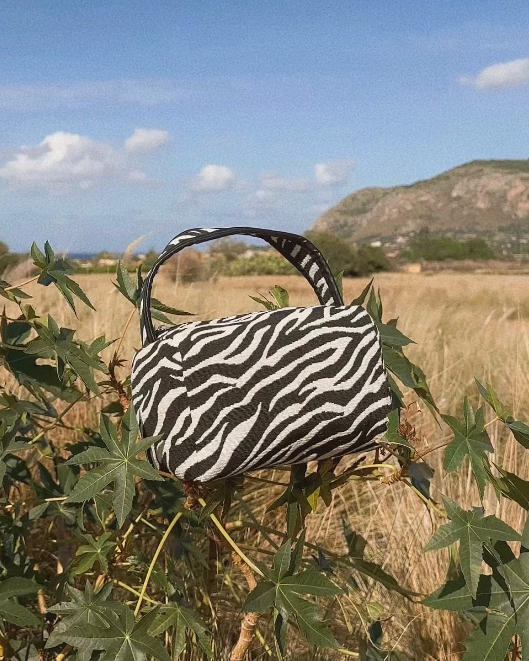 Canvas animalier mini bag